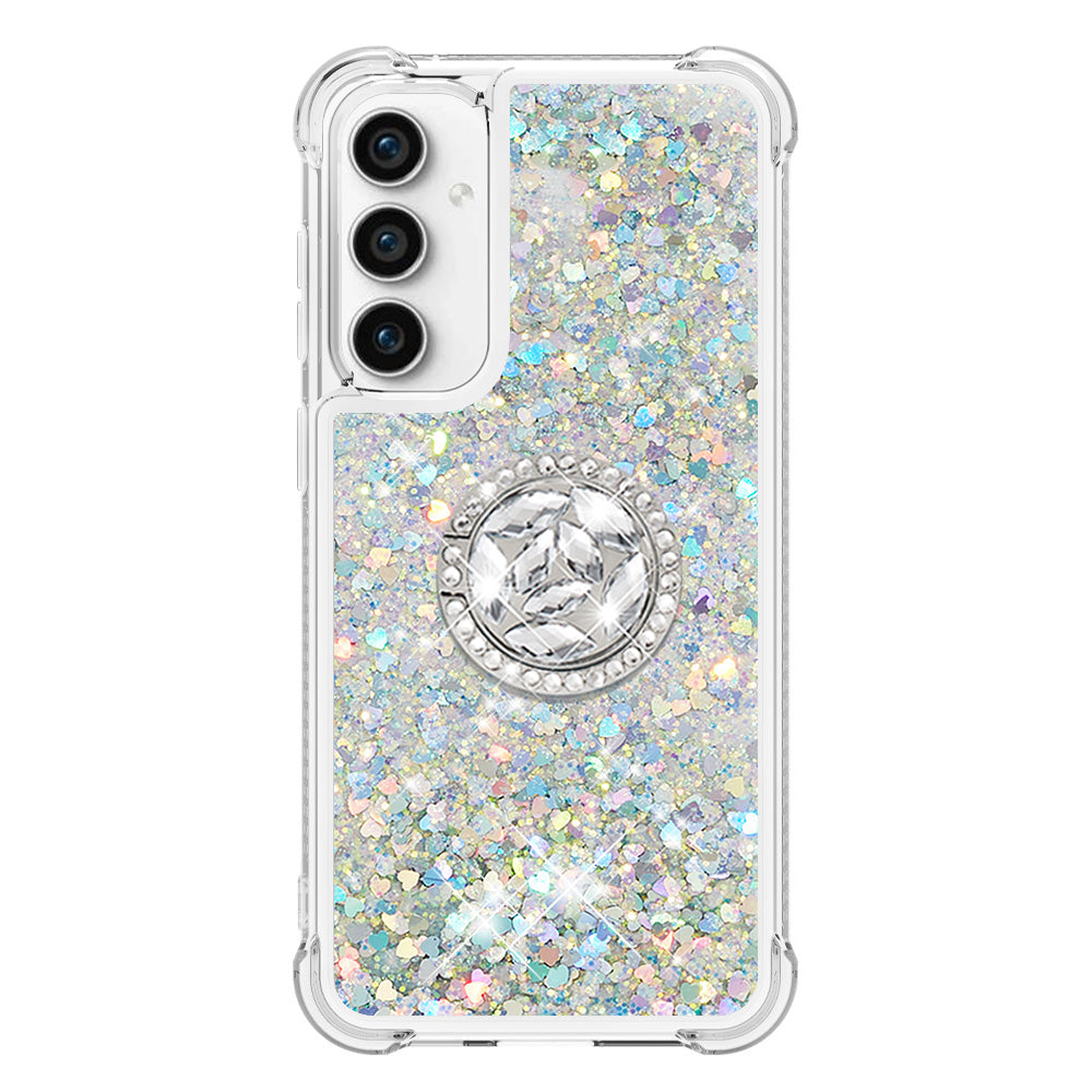 YB Quicksand Series-7 For Samsung Galaxy S23 FE Kickstand TPU Case Floating Bling Glitter Phone Cover YB Quicksand Series-7 For Samsung Galaxy S23 FE Kickstand TPU Case Floating Bling Glitter Phone Cover